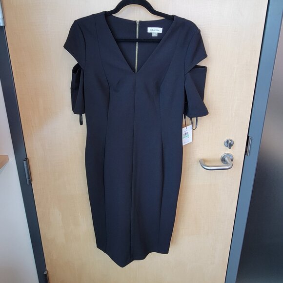 Calvin Klein Womens Cold Shoulders Sheath Dress - Picture 6 of 8